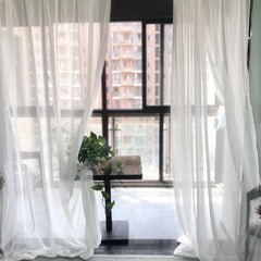 Modern Shining Sheer Curtain Room Divider