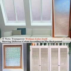 Privacy Window Film UV Protection Static Cling for Home Office