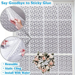 Privacy Window Film UV Protection Static Cling for Home Office