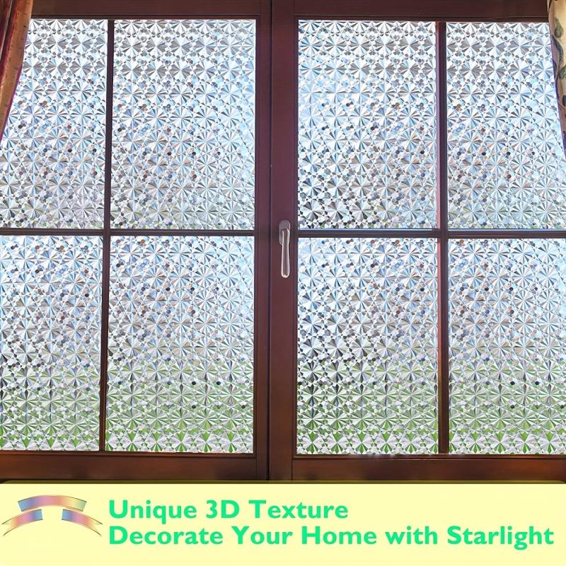 Privacy Window Film UV Protection Static Cling for Home Office