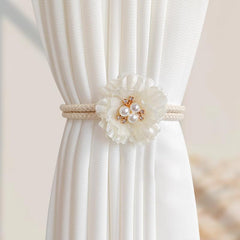 Faux Pearl Flower Curtain Buckle for Home Decor