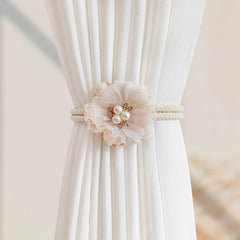 Faux Pearl Flower Curtain Buckle for Home Decor