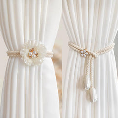 Faux Pearl Flower Curtain Buckle for Home Decor