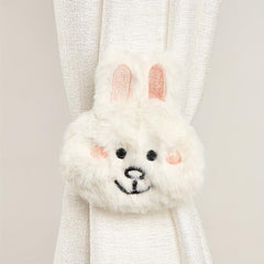 Faux Rabbit Plush Doll Curtain Buckle for Home Decor