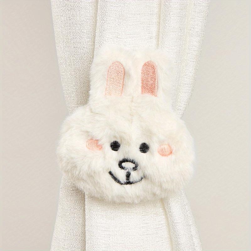 Faux Rabbit Plush Doll Curtain Buckle for Home Decor