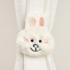 Faux Rabbit Plush Doll Curtain Buckle for Home Decor