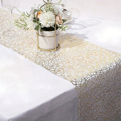 Sparkling Golden Table Runner for Weddings and Parties
