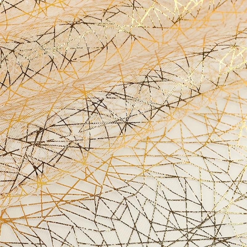 Sparkling Golden Table Runner for Weddings and Parties