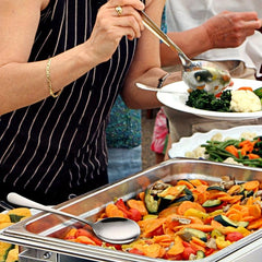 4pcs Buffet Serving Spoons Stainless Steel Set for Party Dining Utensils
