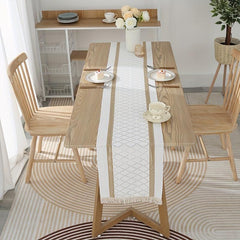 Boho Table Runner with Tassels for Rustic Weddings