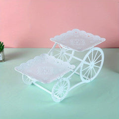 2-Layer Cake Stand Dessert Tray Tableware Display Rack for Events