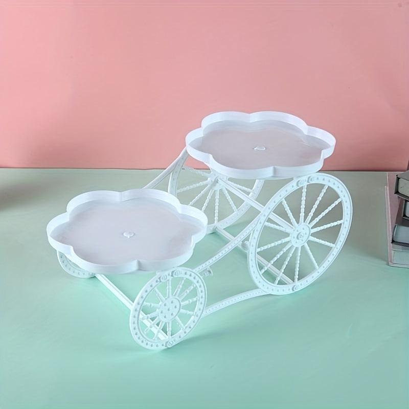 2-Layer Cake Stand Dessert Tray Tableware Display Rack for Events