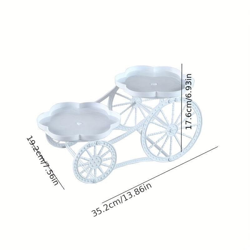 2-Layer Cake Stand Dessert Tray Tableware Display Rack for Events