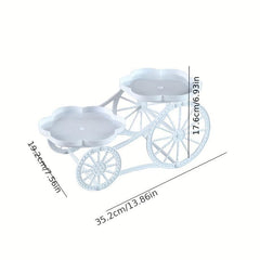 2-Layer Cake Stand Dessert Tray Tableware Display Rack for Events