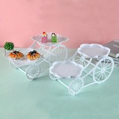 2-Layer Cake Stand Dessert Tray Tableware Display Rack for Events