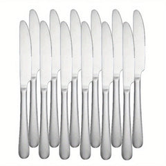 12pcs Stainless Steel Tableware Set Mirror Polished Spoon Silver