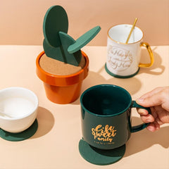 Set of 6 Cactus Coasters Flowerpot Holder DIY Novelty Gift
