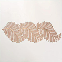 Heat Insulating PVC Table Mat with Hollow Leaf Design