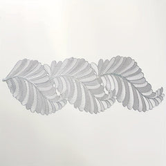 Heat Insulating PVC Table Mat with Hollow Leaf Design