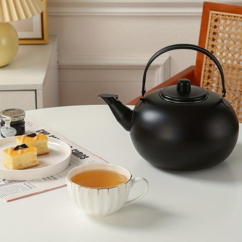 Stainless Steel Kettle with Long Strainer for Tea, Wine, Barbecue