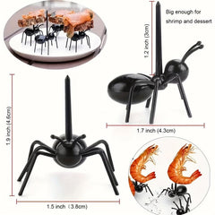 6pcs Ant Shaped Plastic Forks Reusable Food Fork Animal Appetizer Fork