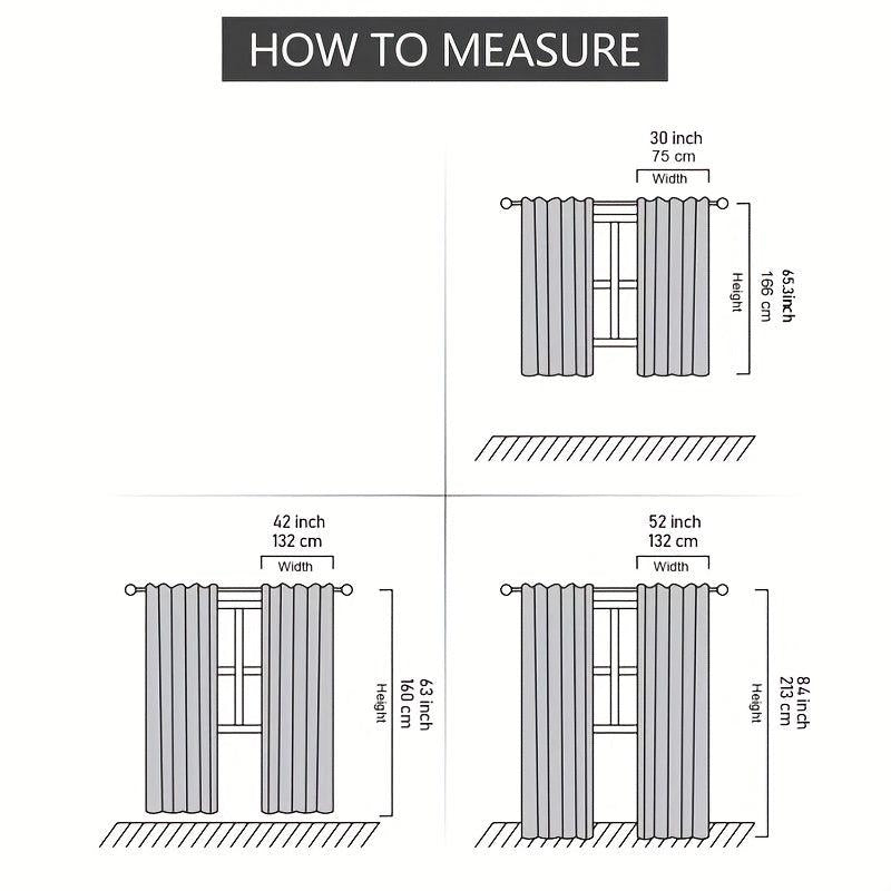 2pcs Stitching Pattern Curtains for Bedroom, Living Room