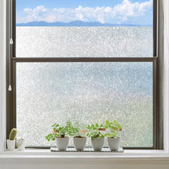 Frosted Retro Privacy Glass Window Film Heat Insulation