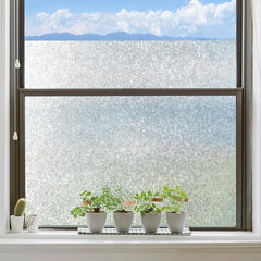 Frosted Retro Privacy Glass Window Film Heat Insulation