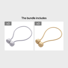 Magnetic Curtain Tieback with Braided Rope Buckle