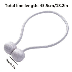Magnetic Curtain Tieback with Braided Rope Buckle
