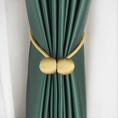 Magnetic Curtain Tieback with Braided Rope Buckle