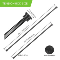 Spring Loaded Tension Rod 33-42in No Drilling Needed