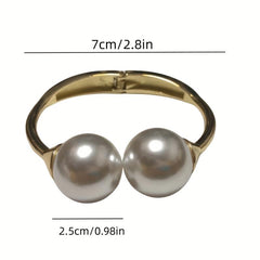Metal Curtain Tieback Faux Pearl Decor Holdback Buckle for Curtains & Drapes