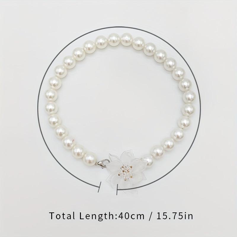 Faux Pearl Curtain Strap French Buckle & Curtain Holdback