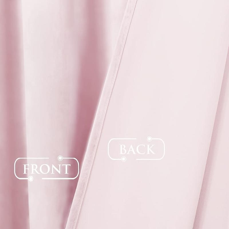 Velvet Pink Blackout Curtain for Home Decor