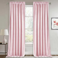 Velvet Pink Blackout Curtain for Home Decor