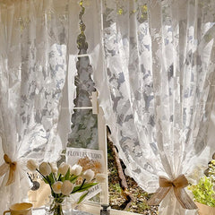Romantic Rose Sheer Curtain for Bedroom or Living Room