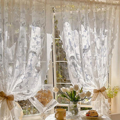 Romantic Rose Sheer Curtain for Bedroom or Living Room