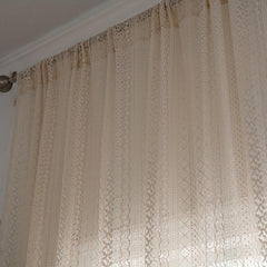 Translucent Boho Macrame Tassels Curtain for Living Room Bedroom
