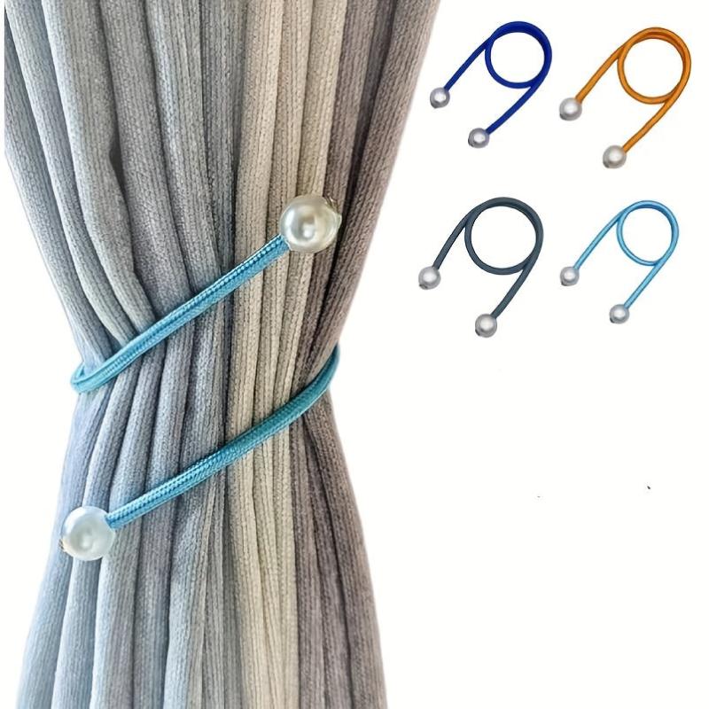 2pcs Magnet Curtain Buckle Reversible Binding Rope Beads Tieback Holdback