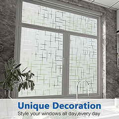 Cross Pattern Frosted Window Film for Home and Office UV Protection