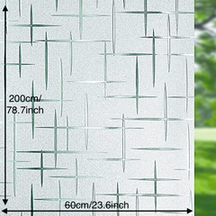 Cross Pattern Frosted Window Film for Home and Office UV Protection