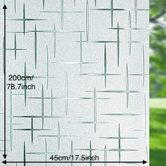Cross Pattern Frosted Window Film for Home and Office UV Protection