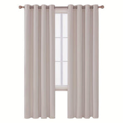 Blackout Curtain Solid Black 1 Panel Thermal Insulated Grommet Top for Bedroom