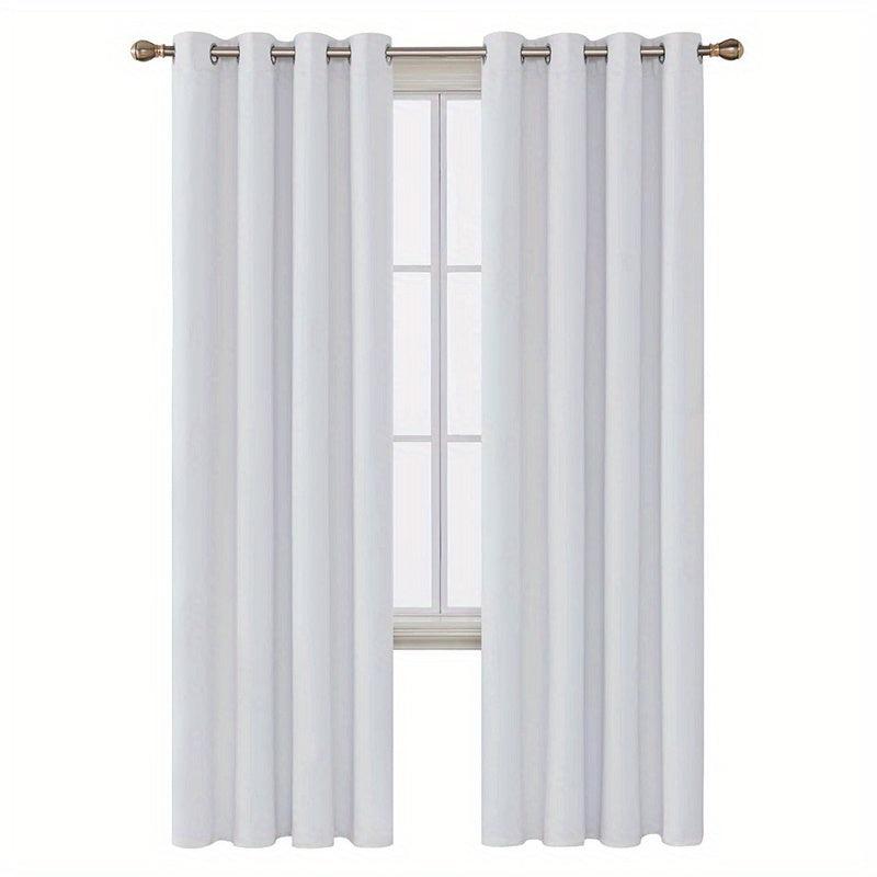 Blackout Curtain Solid Black 1 Panel Thermal Insulated Grommet Top for Bedroom