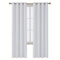 Blackout Curtain Solid Black 1 Panel Thermal Insulated Grommet Top for Bedroom