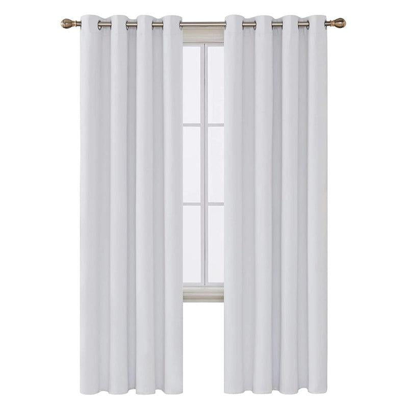Blackout Curtain Solid Black 1 Panel Thermal Insulated Grommet Top for Bedroom