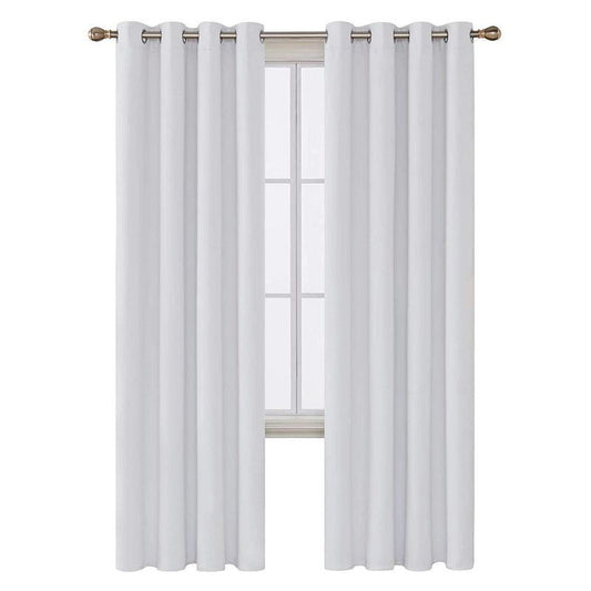 Blackout Curtain Solid Black 1 Panel Thermal Insulated Grommet Top for Bedroom
