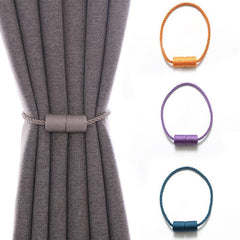 2 Packs Magnetic Curtain Buckles No Installation Modern Tieback Holdback