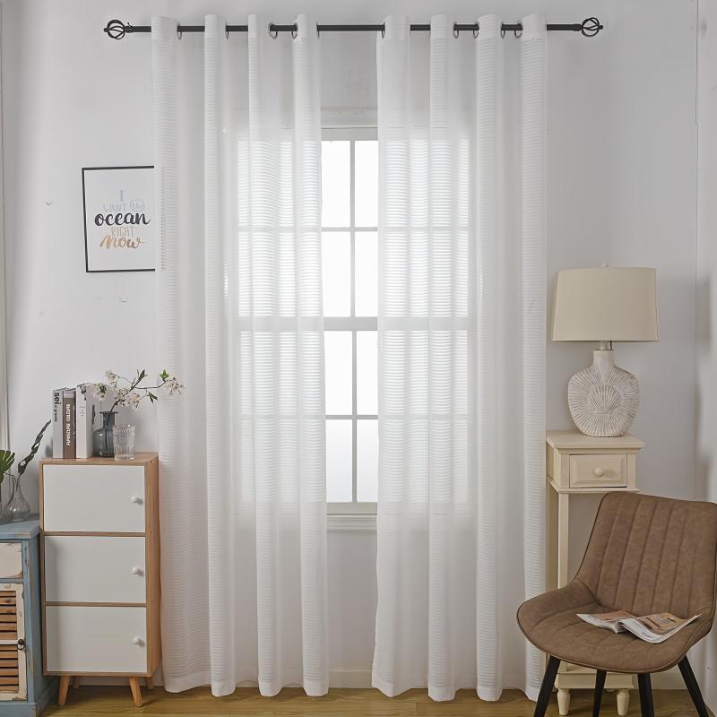 Translucent Sheer Curtain Modern Pastoral Style